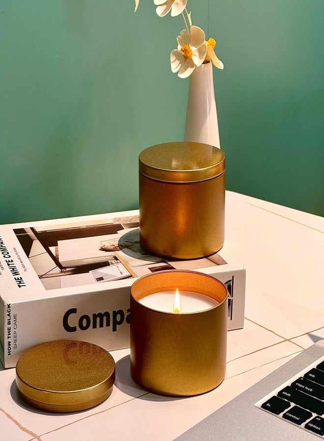 Phinicco Candle Tins 24 Pcs 8 oz Premium Golden Candle Jars - Image 4